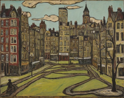 braque saint-germain,david bates,vincent van gough,1921,1926,1925,townscape,braque francais,1929,braque du bourbonnais,housing estate,1906,apartment buildings,row of houses,1905,tenement,vauxhall,townhouses,row houses,1952,Art,Artistic Painting,Artistic Painting 07