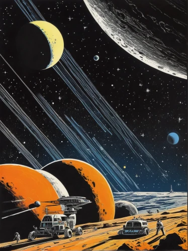 space art,cassini,lunar landscape,planets,earth rise,galilean moons,astronomy,space voyage,the solar system,space tourism,space,solar system,orbiting,futuristic landscape,planetary system,phobos,astronomers,space travel,space ships,lunar,Illustration,Black and White,Black and White 10