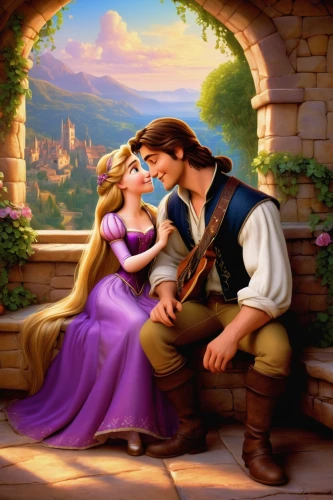 tangled,romantic scene,first kiss,fairytale,a fairy tale,fairy tale,rapunzel,princess anna,fairytales,disney,romance novel,boy kisses girl,princess sofia,romance,shanghai disney,love story,disneyland park,prince and princess,fairy tales,sleeping beauty castle,Art,Classical Oil Painting,Classical Oil Painting 03