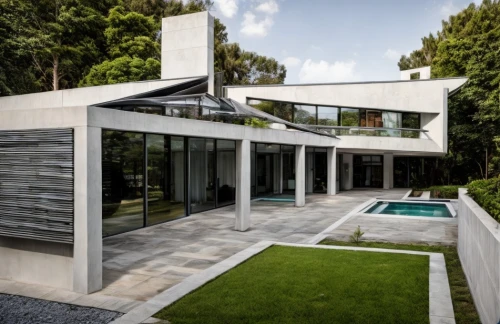 modern house,modern architecture,cubic house,dunes house,cube house,pool house,residential house,landscape design sydney,modern style,house shape,exposed concrete,frame house,folding roof,contemporary,structural glass,mid century house,glass facade,luxury property,smart house,summer house,Architecture,Villa Residence,Modern,Classical Geometry