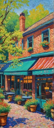 clover hill tavern,wine tavern,watercolor cafe,alpine restaurant,new england style house,tearoom,the coffee shop,a restaurant,brick house,martha's vineyard,color pencil,bistro,tavern,summer cottage,house painting,outdoor dining,awnings,cottage,the pub,red hen,Conceptual Art,Daily,Daily 31