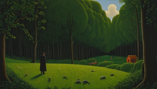 green forest,green landscape,forest landscape,mushroom landscape,farmer in the woods,the forest,the forests,green meadow,green fields,grant wood,tree grove,hunting scene,forest workers,forest of dreams,han thom,nature and man,rural landscape,cartoon forest,chestnut forest,people in nature,Art,Artistic Painting,Artistic Painting 30