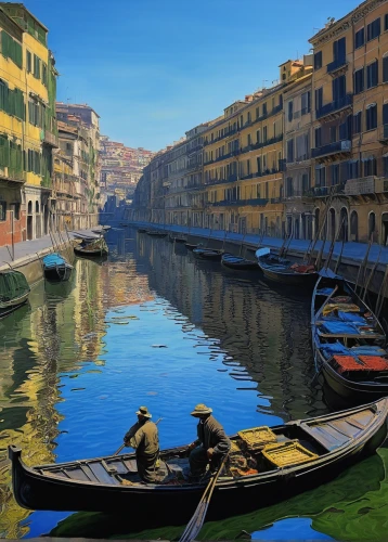 grand canal,italian painter,gondolas,gondolier,gondola,naples,world digital painting,venetian,ponte vecchio,italy,mediterranean,canals,genoa,venezia,italia,portofino,sicily,dubai creek,diving gondola,rowboats,Art,Artistic Painting,Artistic Painting 04