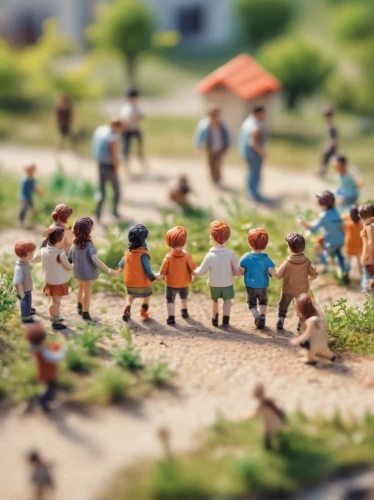 tilt shift,miniature figures,little people,playmobil,tiny people,folk village,mud village,tiny world,play figures,korean folk village,walk with the children,toy photos,clay figures,children playing,popeye village,wooden figures,farm workers,miniature,vintage toys,the pied piper of hamelin,Unique,3D,Panoramic