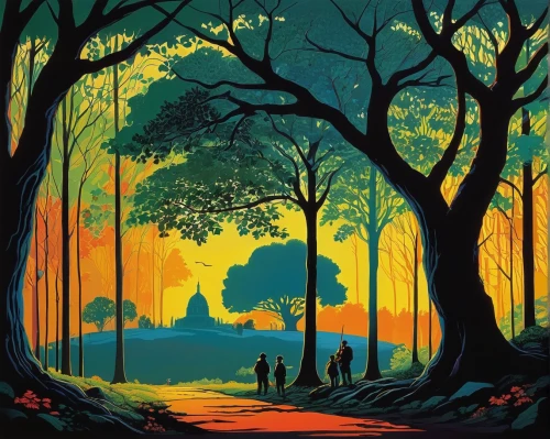 forest landscape,forest workers,forest road,tree grove,happy children playing in the forest,travel poster,cartoon forest,the forests,silhouette art,forest of dreams,the trees,the forest,forest path,forest background,travelers,forests,enchanted forest,forest walk,grove of trees,colorful tree of life,Illustration,Vector,Vector 09