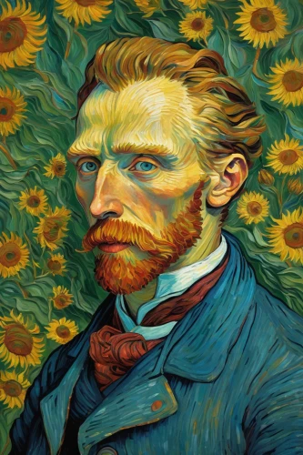 vincent van gogh,vincent van gough,post impressionist,post impressionism,portrait background,beard flower,flower painting,self-portrait,sunflower lace background,meticulous painting,floral background,flower art,artist portrait,romantic portrait,artistic portrait,art painting,sun flowers,vintage art,flowers png,painting technique,Art,Artistic Painting,Artistic Painting 03