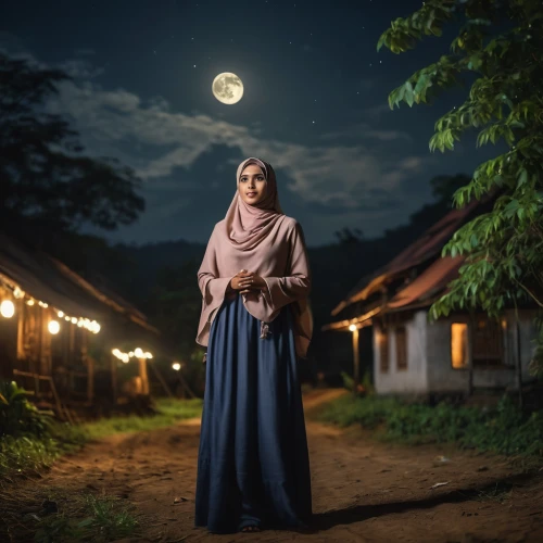 night photograph,night photography,photo session at night,moonlit night,muslim woman,moon photography,moonlit,muslima,the night of kupala,night indonesia,moon night,muslim background,islamic girl,hijaber,indonesian women,portrait photography,moonlight,night image,ramadan background,girl in a historic way,Photography,General,Cinematic