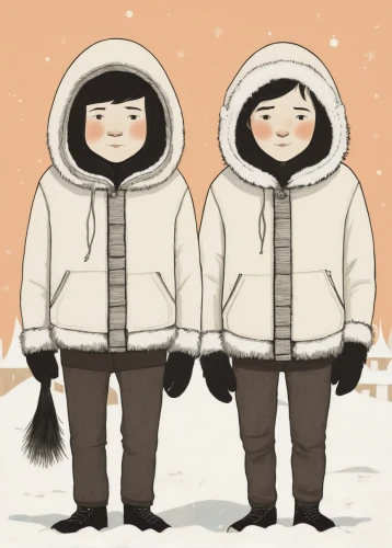winter clothing,winter clothes,polar bear children,penguin couple,parka,cold weather,snowmen,winter chickens,winter,snow figures,outerwear,freezing,the cold season,eskimo,warmly,winter animals,cold winter weather,national parka,winter time,warm,Illustration,Abstract Fantasy,Abstract Fantasy 05
