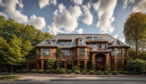 timber house,wooden house,two story house,half-timbered,ruhl house,henry g marquand house,beautiful home,architectural style,luxury home,new england style house,danish house,homes for sale in hoboken nj,victorian house,luxury real estate,residential house,half timbered,large home,wooden facade,house hevelius,brick house,Architecture,Villa Residence,Nordic,Nordic Art Nouveau