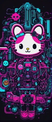 cat vector,computer art,cartoon cat,doodle cat,chat bot,pink cat,kawaii patches,cyberpunk,cyberspace,calico cat,print on t-shirt,magenta,digiart,80's design,cat kawaii,on a transparent background,pink vector,pixaba,nyan,mow,Conceptual Art,Sci-Fi,Sci-Fi 09