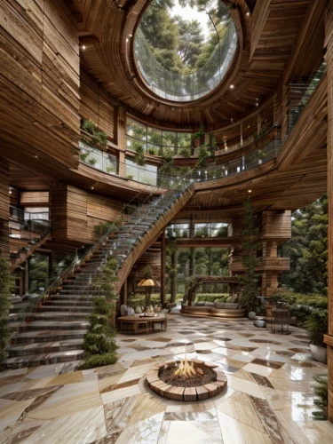 tree house hotel,circular staircase,tree house,log home,wooden stairs,luxury home interior,timber house,crib,the cabin in the mountains,luxury home,outside staircase,spiral staircase,house in the forest,beautiful home,treehouse,house in the mountains,staircase,winding staircase,luxury property,wood structure,Architecture,Large Public Buildings,Nordic,Nordic Vernacular