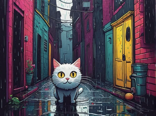 alley cat,street cat,alley,rescue alley,alleyway,stray cat,pink cat,cat,studio ghibli,cartoon cat,cat vector,rain cats and dogs,the cat,cat's eyes,white cat,drawing cat,animal lane,feline,doodle cat,narrow street,Photography,Fashion Photography,Fashion Photography 17