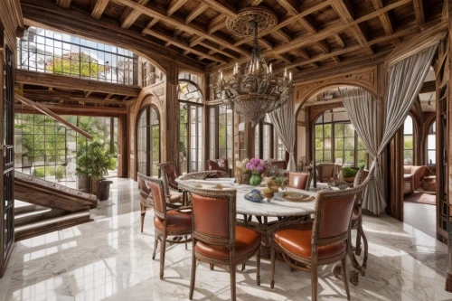 breakfast room,luxury home interior,dining room,luxury property,dining room table,dining table,outdoor dining,kitchen & dining room table,luxury real estate,wooden beams,great room,luxury home,billiard room,mansion,fine dining restaurant,bridal suite,luxurious,interiors,chateau,chalet,Interior Design,Living room,Mediterranean,Spanish Colonial Charm