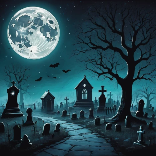 halloween background,halloween illustration,halloween wallpaper,halloween poster,graveyard,tombstones,old graveyard,gravestones,halloween and horror,burial ground,grave stones,halloween scene,halloween night,life after death,halloween icons,cemetary,hathseput mortuary,memento mori,haloween,mortuary temple,Illustration,Abstract Fantasy,Abstract Fantasy 07