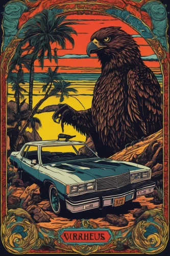 vulture,nutria-young,yolanda's-magnolia,roadrunner,pontiac ventura,varadero,vultures,cadillac de ville series,ventura,pontiac montana,vulcania,vulture african,cadillac,v8,album cover,tropics,thunderbird,turnover,mandrill,tropical birds,Conceptual Art,Daily,Daily 23