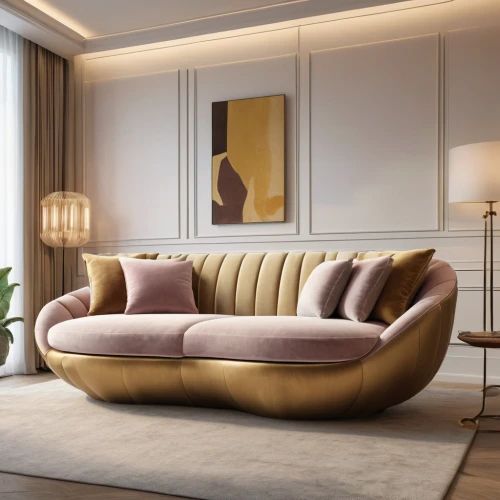 gold-pink earthy colors,luxury home interior,apartment lounge,gold stucco frame,soft furniture,contemporary decor,chaise lounge,modern living room,modern decor,3d rendering,sofa set,livingroom,living room,interior decoration,interior modern design,search interior solutions,sitting room,gold wall,interior design,chaise longue,Photography,General,Natural