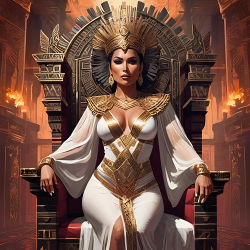 cleopatra,priestess,queen cage,goddess of justice,throne,the throne,golden crown,queen of the night,ancient egyptian girl,queen crown,pharaonic,athena,queen s,queen,imperial crown,pharaoh,artemisia,emperor,ancient egypt,cybele,Conceptual Art,Fantasy,Fantasy 02