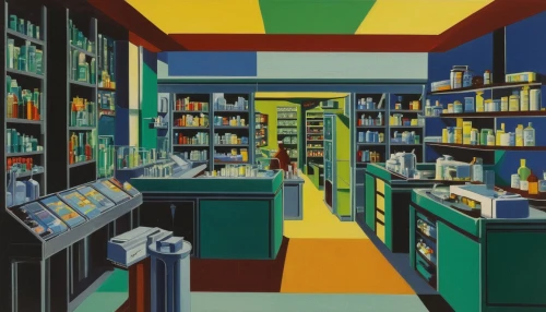 pharmacy,pharmacist,apothecary,pantry,chemist,convenience store,watercolor shops,in the pharmaceutical,laboratory,shopkeeper,chemical laboratory,matruschka,kitchen shop,bookshop,soap shop,candy store,pharmaceutical,bookstore,glass painting,doctor's room,Art,Artistic Painting,Artistic Painting 35