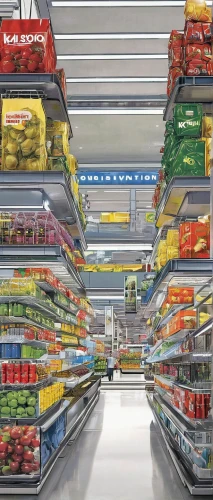 supermarket,grocery store,supermarket shelf,grocery,aisle,grocery cart,grocer,grocery basket,shopping trolleys,groceries,deli,shopping-cart,grocery shopping,shopping carts,shopping cart vegetables,minimarket,the shopping cart,trolleys,shopping trolley,supermarket chiller,Illustration,American Style,American Style 04