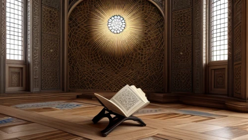 quran,islamic architectural,reading room,patterned wood decoration,islamic pattern,prayer rug,house of allah,arabic background,the hassan ii mosque,islamic lamps,prayer book,koran,mosque hassan,sultan ahmet mosque,king abdullah i mosque,hassan 2 mosque,ramadan background,interior decoration,al nahyan grand mosque,lectern,Realistic,Fashion,Artistic Elegance