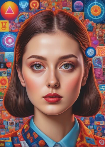 girl with cereal bowl,world digital painting,russian doll,portrait background,social,social media icon,girl-in-pop-art,download icon,apple icon,life stage icon,girl portrait,custom portrait,shopping icon,icon magnifying,portrait of a girl,tiktok icon,horoscope libra,matryoshka doll,mystical portrait of a girl,candy crush,Illustration,Retro,Retro 16