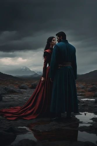 red cape,photomanipulation,romantic portrait,conceptual photography,romantic scene,shepherd romance,fantasy picture,caped,amorous,icelanders,dracula,digital compositing,pre-wedding photo shoot,lover's grief,photo manipulation,vintage couple silhouette,cloak,love in the mist,a fairy tale,man and wife,Photography,Documentary Photography,Documentary Photography 08