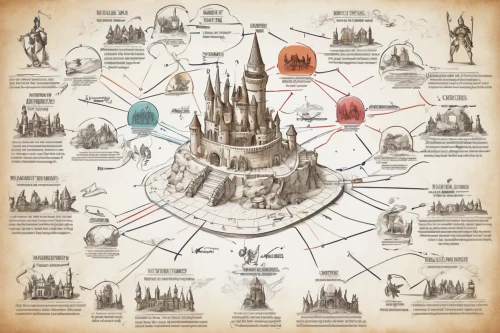 hogwarts,fairy tale icons,lord who rings,the disneyland resort,vector infographic,shanghai disney,tower of babel,disney castle,fairy tale castle,infographic elements,cinderella's castle,walt disney world,infographics,cartography,infographic,city cities,fantasy city,disney-land,castles,saint basil's cathedral,Unique,Design,Infographics