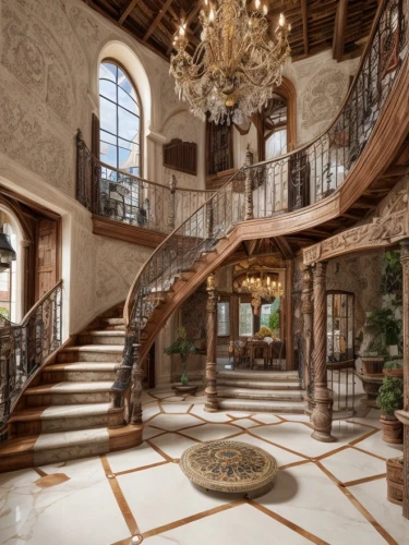 luxury home interior,mansion,winding staircase,staircase,circular staircase,luxury home,outside staircase,luxury property,interior design,wooden stairs,crib,beautiful home,spiral staircase,chateau,luxury real estate,stone stairs,stairs,country estate,ornate room,florida home,Interior Design,Living room,Mediterranean,Spanish Colonial Charm