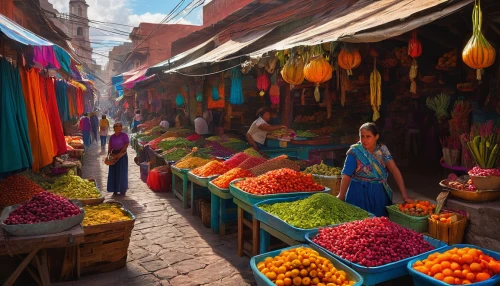 fruit market,vegetable market,souk,spice market,the market,market vegetables,vendors,marketplace,grand bazaar,market,marrakesh,spice souk,large market,market stall,greengrocer,marrakech,colorful city,bazaar,morocco lanterns,hippy market,Conceptual Art,Fantasy,Fantasy 28