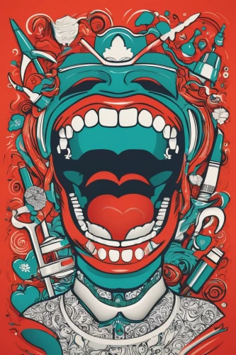 fish-surgeon,cover,anaglyph,cd cover,chili peppers,tijuana,dentist,print on t-shirt,vector illustration,barong,dental icons,red throat,red chili peppers,daruma,sakana,dental hygienist,dental,mouth organ,lsd,pachamama,Illustration,Black and White,Black and White 19