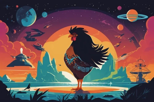 bird kingdom,bird bird kingdom,phoenix rooster,landfowl,bird illustration,sci fiction illustration,game illustration,eagle illustration,rooster,avian,araucana,roadrunner,roosters,3d crow,fantasia,birds of the sea,vector illustration,fowl,hen,pachamama,Illustration,Vector,Vector 01