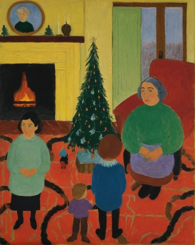 christmas scene,christmas circle,christmas knit,christmas motif,children's christmas,first advent,the occasion of christmas,christmas family,carol singers,the mother and children,the christmas tree,pine family,parents with children,children's interior,christmas woman,mulberry family,christmas room,second advent,christmas fireplace,third advent,Art,Artistic Painting,Artistic Painting 09