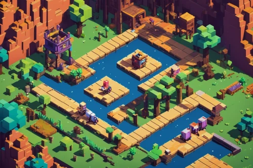 isometric,wooden mockup,ravine,fairy village,log bridge,tavern,mountain settlement,campsite,tileable,3d mockup,log cart,tileable patchwork,chasm,game illustration,forest ground,dungeon,treehouse,wishing well,witch's house,log home,Illustration,Realistic Fantasy,Realistic Fantasy 25