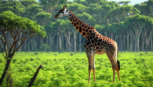 giraffidae,giraffe,giraffes,long necked,two giraffes,madagascar,tsavo,serengeti,longneck,uganda,long neck,cercopithecus neglectus,leucaena,savanna,tanzania,forest animals,rwanda,africa,kenya africa,samburu,Art,Classical Oil Painting,Classical Oil Painting 10