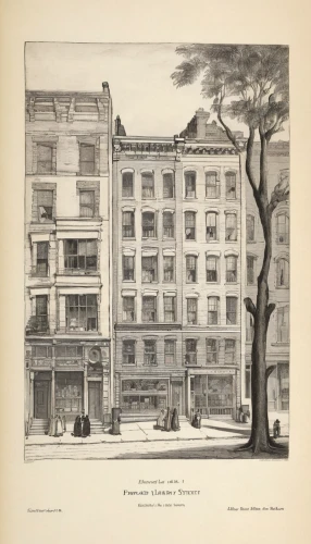 lithograph,july 1888,tenement,207st,balmoral hotel,advertisement,harlem,chrysler fifth avenue,lincoln cosmopolitan,an apartment,tenderloin,north american fraternity and sorority housing,street scene,apartments,apartment buildings,apartment building,willis building,brownstone,apartment house,facade painting,Illustration,Black and White,Black and White 29