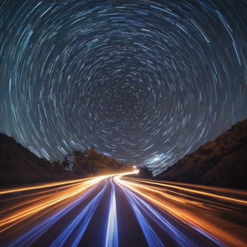 star trail,star trails,light trail,light trails,speed of light,night highway,long exposure,long exposure light,interstellar bow wave,starscape,acceleration,highway lights,space art,road to nowhere,runaway star,night photography,longexposure,lightpainting,wormhole,warp,Photography,Artistic Photography,Artistic Photography 04