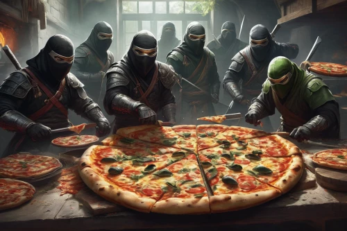 order pizza,pizzeria,pizza service,pizza supplier,the pizza,assassins,massively multiplayer online role-playing game,pizza,pizza stone,pizza topping,dominoes,pan pizza,pizzas,pizza box,game art,slice,teenage mutant ninja turtles,pied piper,ninjas,pizol,Conceptual Art,Fantasy,Fantasy 12