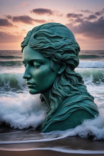 mother earth statue,a sinking statue of liberty,statue of freedom,the sea maid,poseidon god face,the wind from the sea,sand sculptures,queen of liberty,woman sculpture,poseidon,siren,god of the sea,neptune,sand sculpture,green mermaid scale,lady liberty,mother earth,statue of liberty,medusa,lady justice,Art,Classical Oil Painting,Classical Oil Painting 38