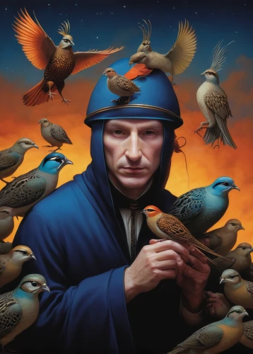 putin,carrier pigeon,society finch,the birds,high-wire artist,beak the edge,ornithology,fish-surgeon,flock of birds,moscow watchdog,pied piper,doves and pigeons,flock home,the ethereum,murder of crows,pigeons and doves,birds of the sea,crows,key birds,migrate,Conceptual Art,Daily,Daily 22