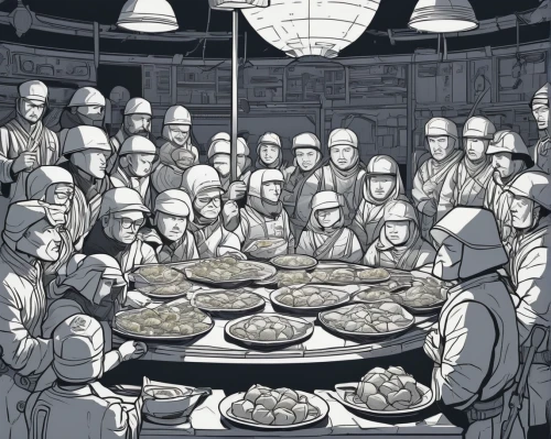 last supper,holy supper,soup kitchen,thanksgiving background,thanksgiving dinner,family dinner,family gathering,dinner party,christ feast,long table,shrovetide,round table,buddhist hell,family reunion,pesach,christmas dinner,feast noodles,buddha's birthday,gnomes at table,assembly line,Illustration,Vector,Vector 06