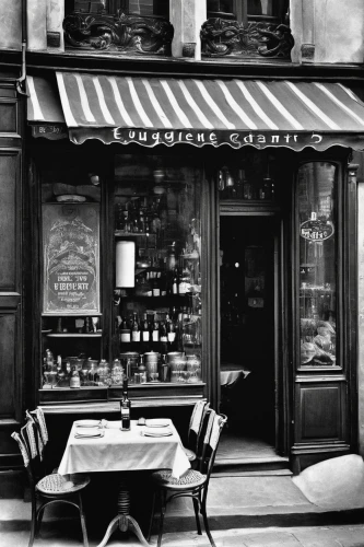 paris cafe,parisian coffee,french confectionery,bistrot,pastry shop,friterie,storefront,brandy shop,watercolor paris shops,paris shops,bakery,new york restaurant,bistro,viennoiserie,café,the coffee shop,kitchen shop,store fronts,street cafe,confiserie,Photography,Black and white photography,Black and White Photography 15