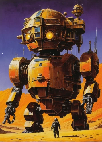 dreadnought,mech,mecha,machines,dune 45,bolt-004,robots,droid,sci fi,mining excavator,gas planet,yellow machinery,robotics,sci - fi,sci-fi,tau,minibot,sci fiction illustration,heavy machine,droids,Conceptual Art,Sci-Fi,Sci-Fi 08