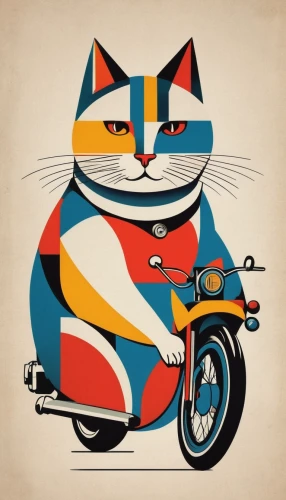 vintage cat,vintage cats,motorcycles,american bobtail,motorcycle racing,harley-davidson,motorcycle racer,harley davidson,motorcycle,grand prix motorcycle racing,motorcycling,cat vector,tom cat,motorbike,retro 1950's clip art,motorcyclist,cat sparrow,cartoon cat,biker,sidecar,Art,Artistic Painting,Artistic Painting 43