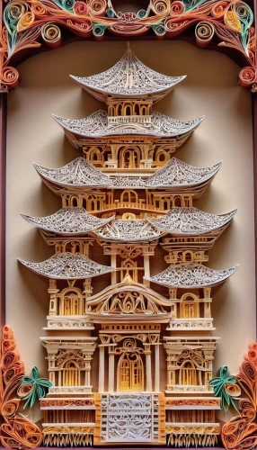 asian architecture,hall of supreme harmony,golden temple,chinese architecture,pagoda,chinese temple,buddha tooth relic temple,decorative frame,buddhist temple,chinese screen,hindu temple,thai temple,wooden construction,japanese architecture,hanging temple,kathmandu,karnataka,bamboo frame,lego frame,temple,Unique,Paper Cuts,Paper Cuts 09