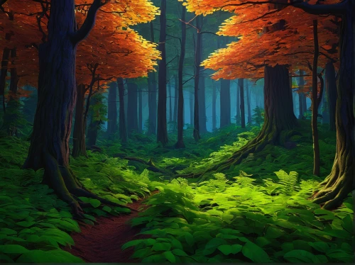 autumn forest,forest landscape,deciduous forest,forest background,germany forest,green forest,coniferous forest,forest path,forest glade,forest floor,forest,mixed forest,forests,fairytale forest,fir forest,the forest,chestnut forest,elven forest,beech trees,forest of dreams,Illustration,American Style,American Style 01