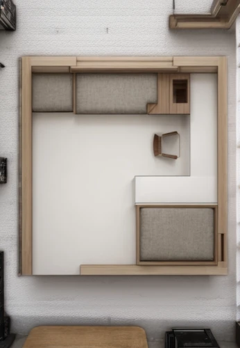 wooden mockup,room divider,japanese-style room,apartment,writing desk,one-room,an apartment,shared apartment,wooden desk,kitchen design,walk-in closet,tv cabinet,floorplan home,futon pad,3d mockup,storage cabinet,cabinetry,bookcase,sideboard,modern room