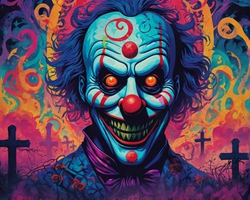 creepy clown,horror clown,scary clown,clown,rodeo clown,joker,halloween poster,halloween wallpaper,it,jester,harlequin,jigsaw,halloween illustration,macabre,halloween background,clowns,ronald,painting easter egg,devil,day of the dead,Conceptual Art,Oil color,Oil Color 23