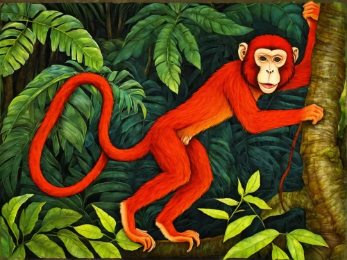 uakari,orang utan,tarzan,barbary monkey,macaque,primate,monkey banana,orangutan,khokhloma painting,primates,monkey,sri lanka,crab-eating macaque,tamarin,the monkey,bonobo,long tailed macaque,madagascar,kalimantan,ape,Art,Classical Oil Painting,Classical Oil Painting 34