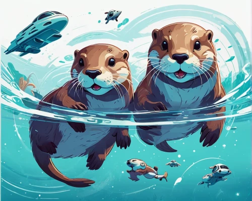 otters,sea lions,north american river otter,marine mammals,otter,sea mammals,seals,sea otter,otter baby,aquarium inhabitants,aquatic mammal,beavers,aquatic animals,giant otter,sea animals,kawaii people swimming,sea lion,steller sea lion,ice bears,california sea lion,Conceptual Art,Sci-Fi,Sci-Fi 04