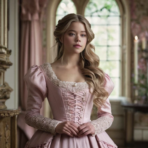 cinderella,princess sofia,rapunzel,a princess,elegant,pink beauty,ball gown,eglantine,rosa,bodice,the victorian era,jane austen,debutante,victorian lady,doll's house,enchanting,elegance,jessamine,noble rose,rococo,Conceptual Art,Fantasy,Fantasy 11